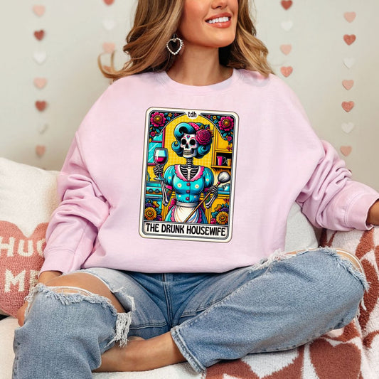 THE DRUNK HOUSEWIFE CREWNECK OR TEE