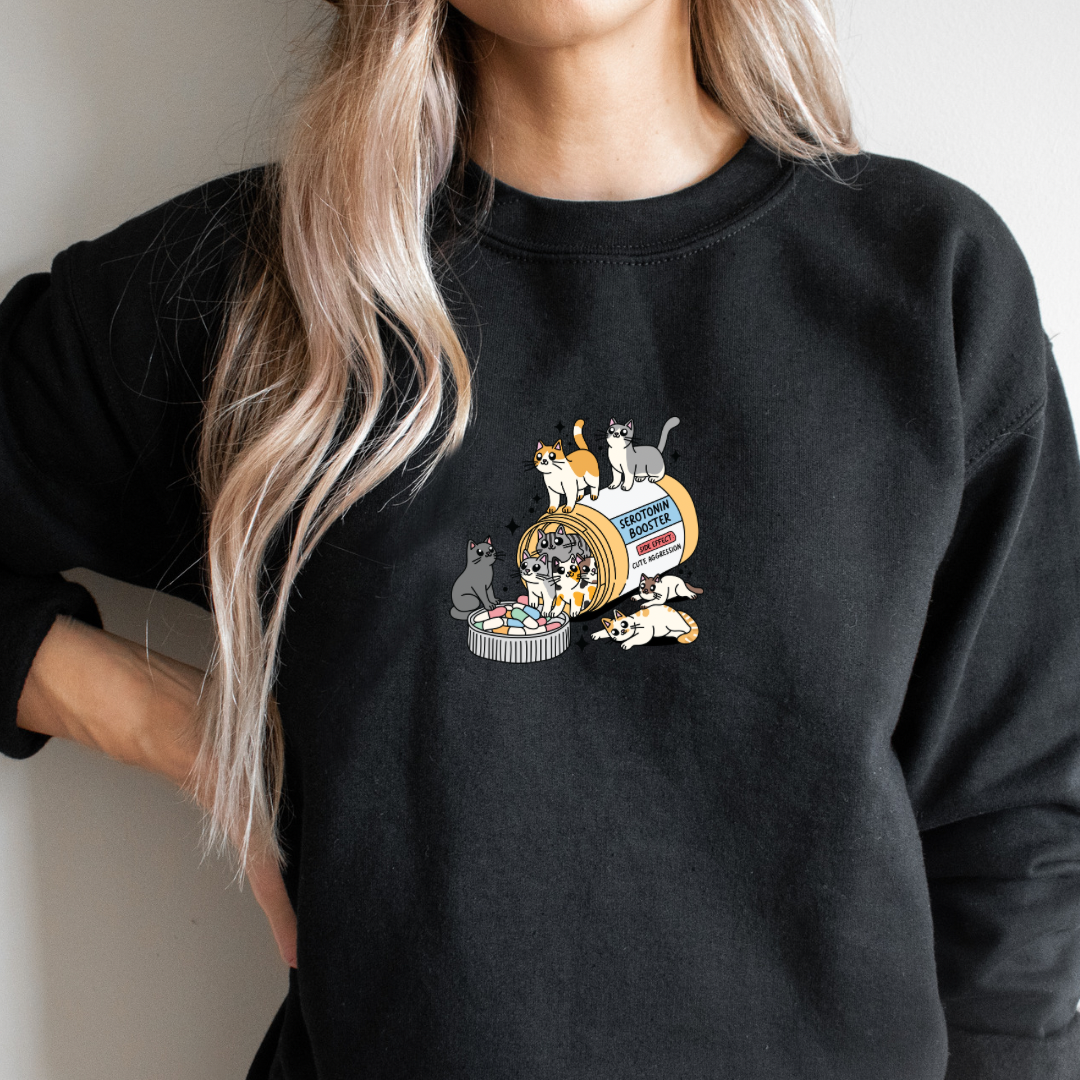 SEROTONIN KITTY CREWNECK